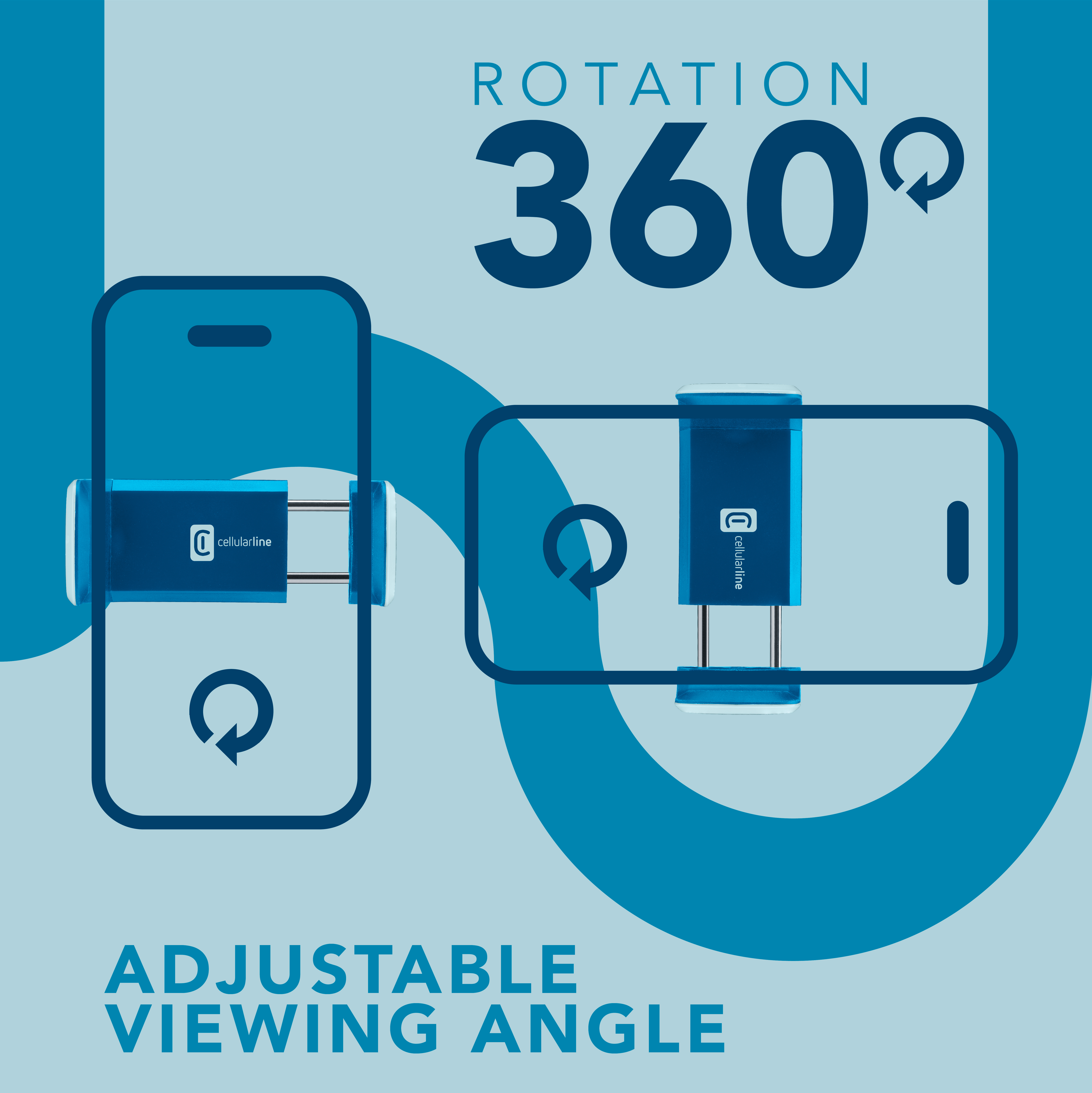 Cellularline Car Holder - Universal Supporto smartphone da auto super colorato