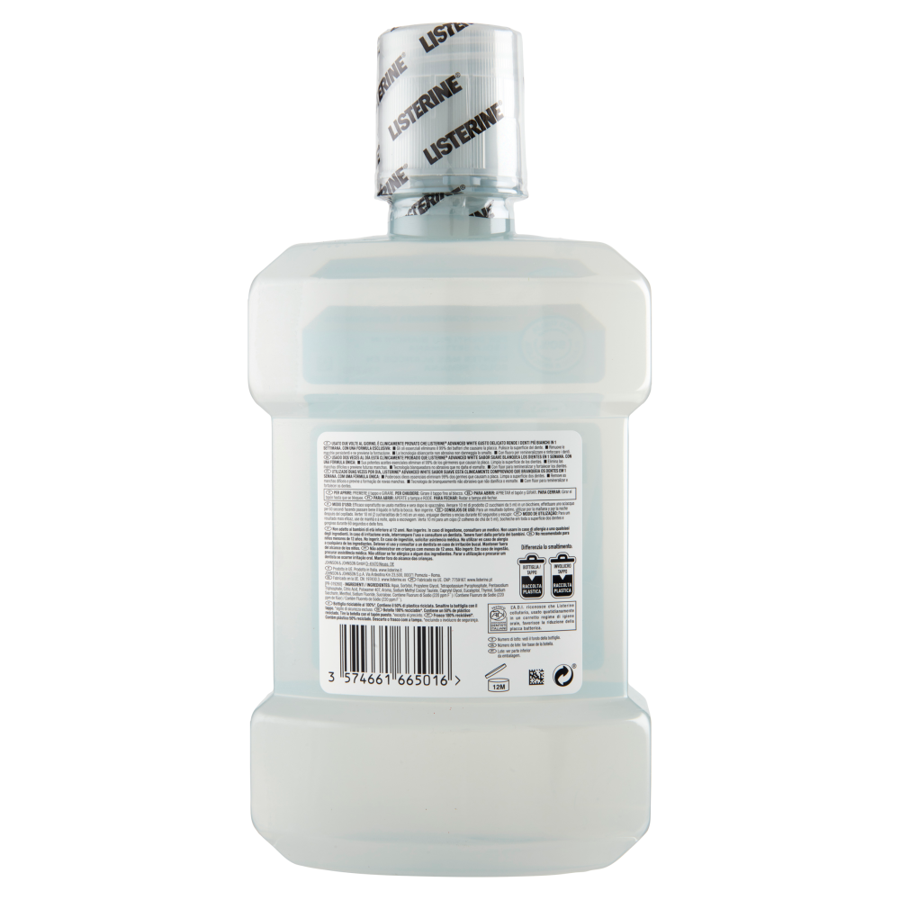 Listerine Advanced White Gusto Delicato Menta 1 L