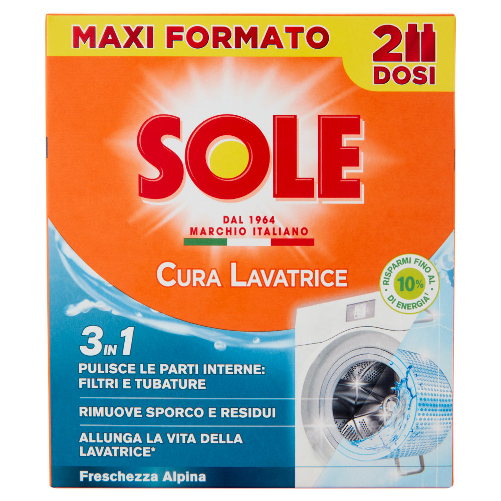Sole Freschezza Alpina Cura Lavatrice 250 ml x 2
