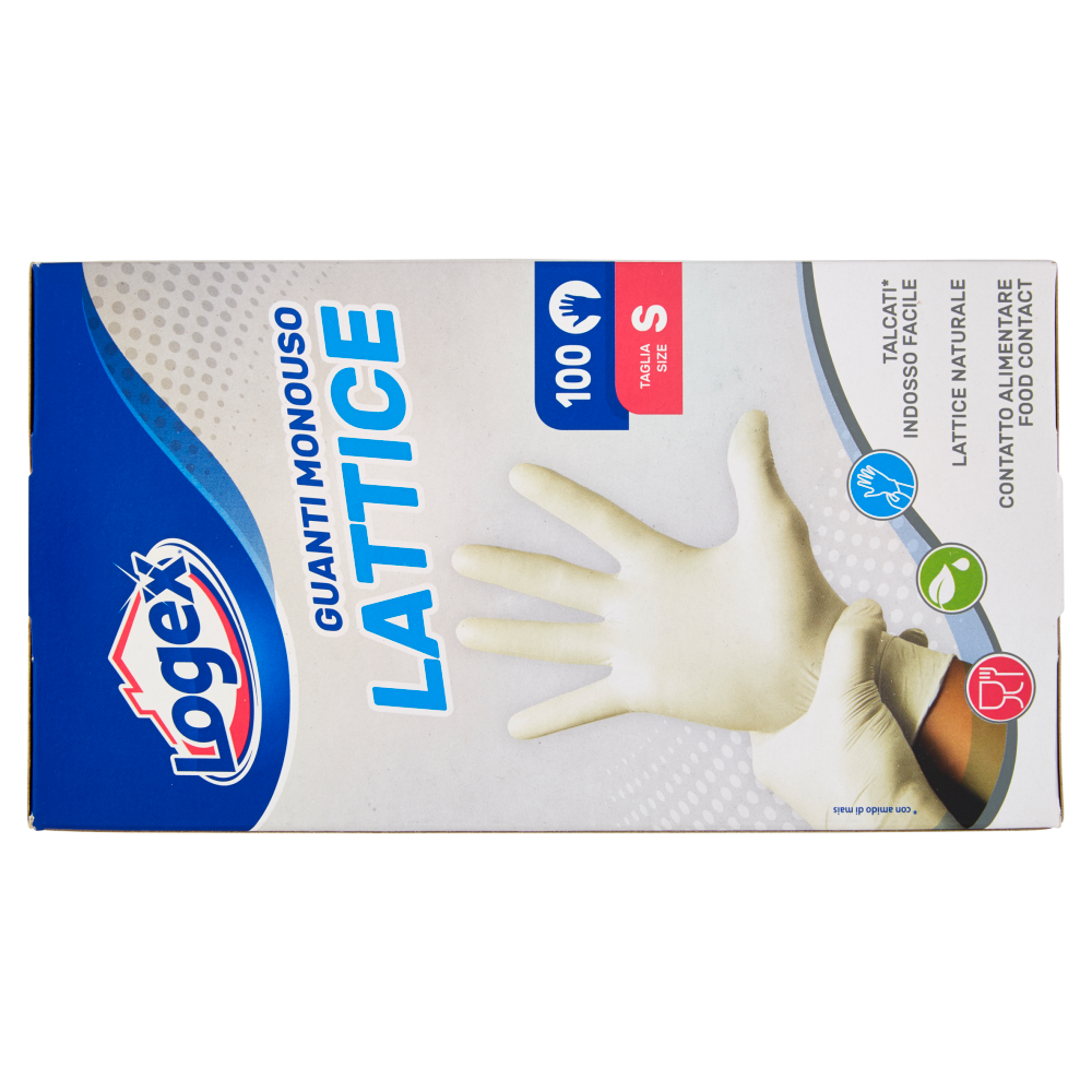 Logex Guanti Monouso Lattice Taglia S 100 pz