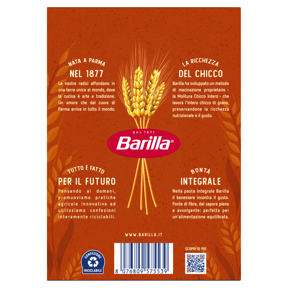 Barilla Pasta Integrale Tortiglioni 500g