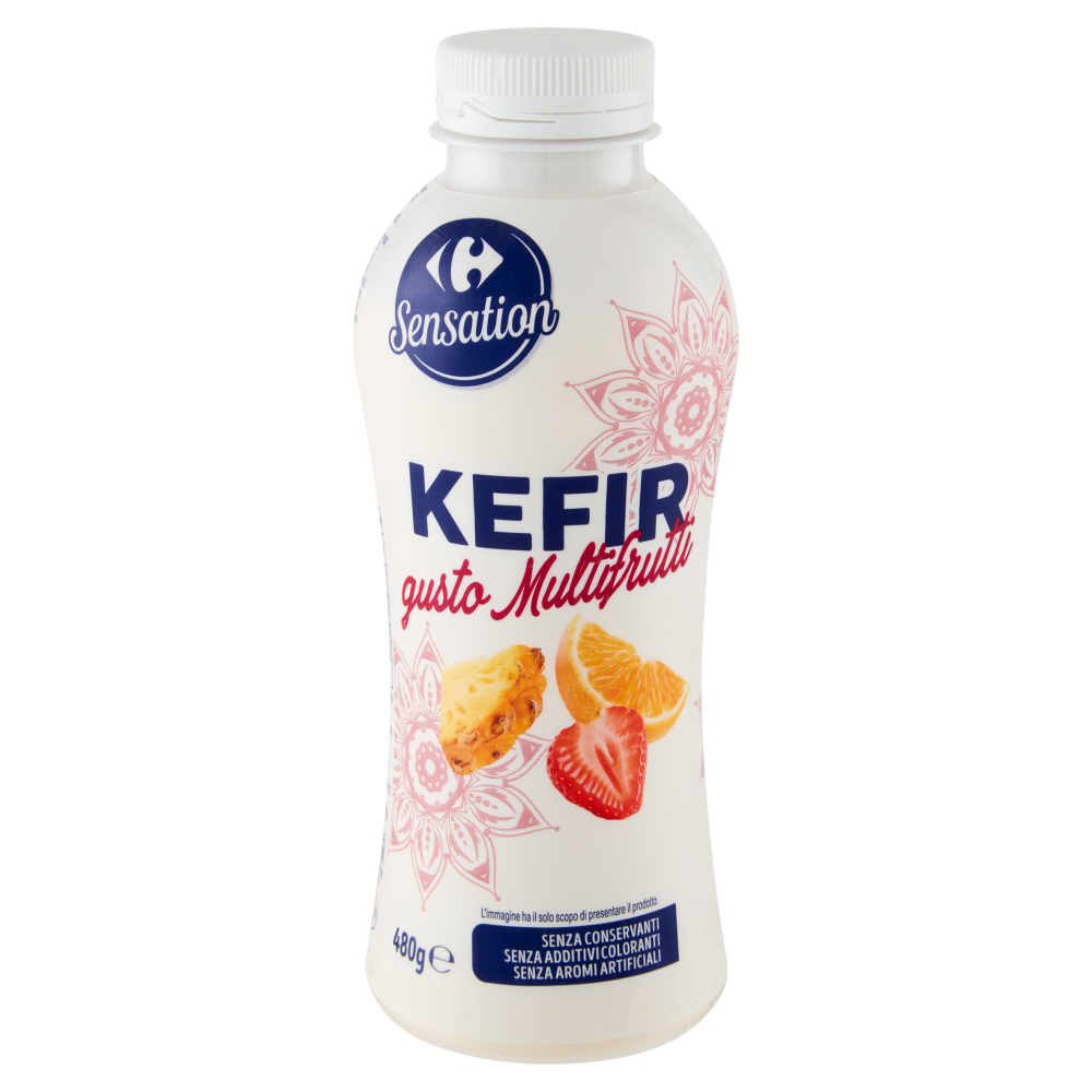 Carrefour Sensation Kefir gusto Multifrutti 480 g