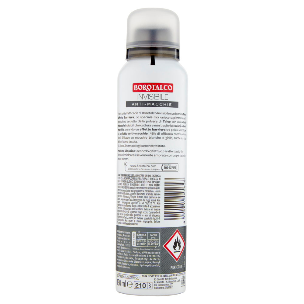 Borotalco Invisibile Deo Spray 150 ml