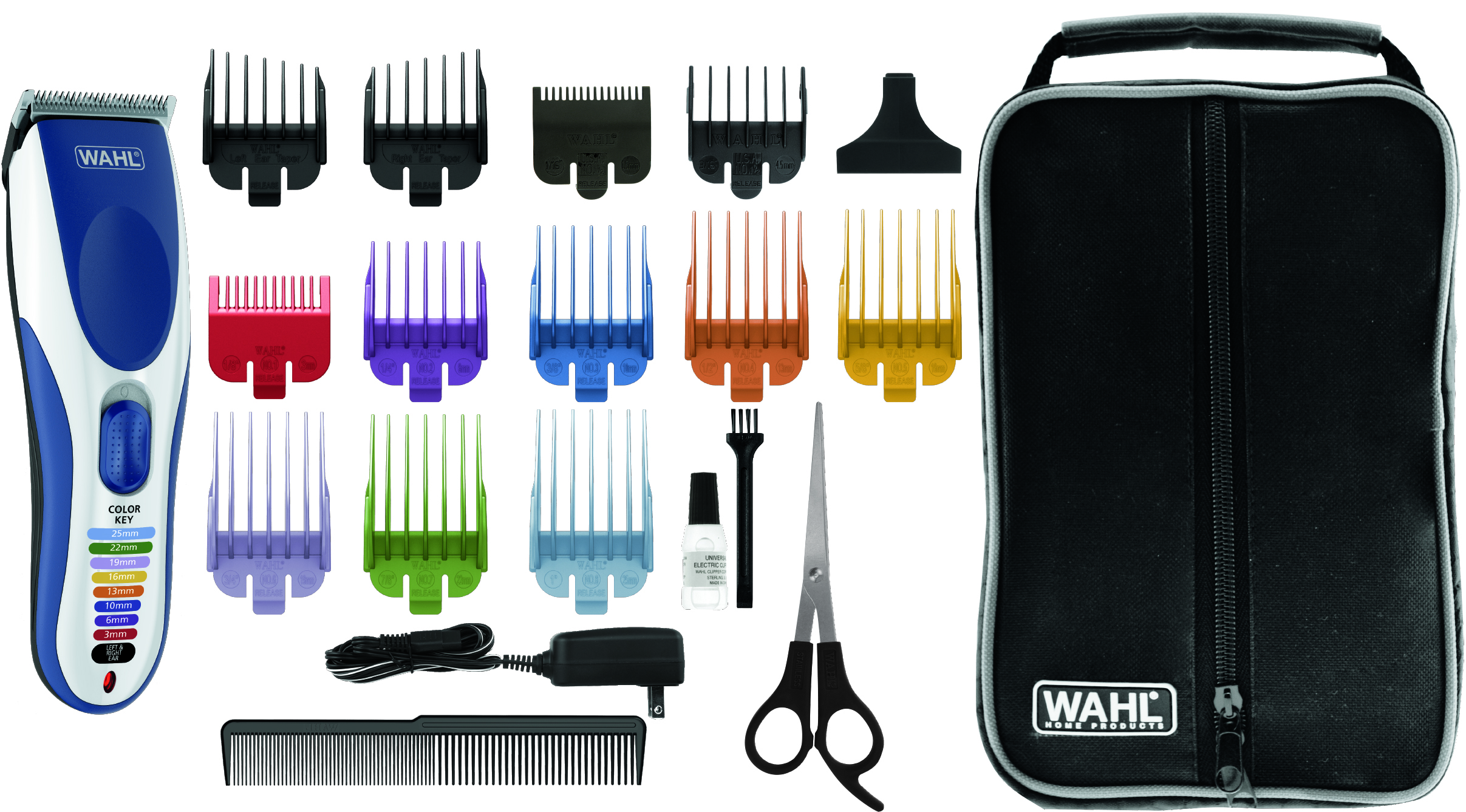 Wahl 09649-016 tagliacapelli Blu, Argento 9 Nichel-Metallo Idruro (NiMH)