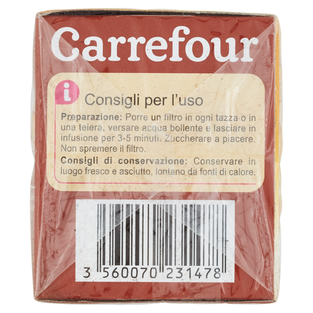 Carrefour Earl Grey Tè nero aromatizzato al bergamotto 25 filtri 43,75 g