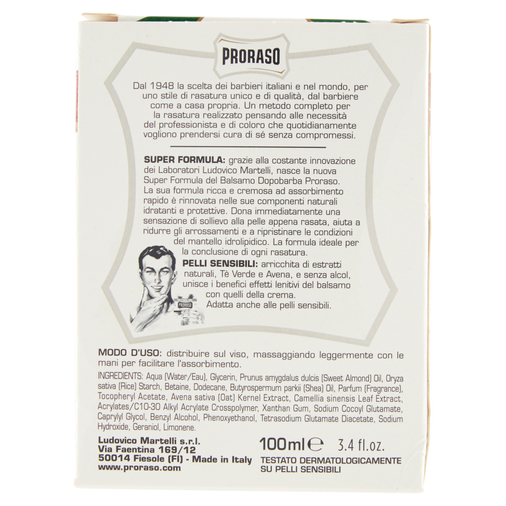 Proraso Balsamo Dopobarba Pelli Sensibili 100 ml