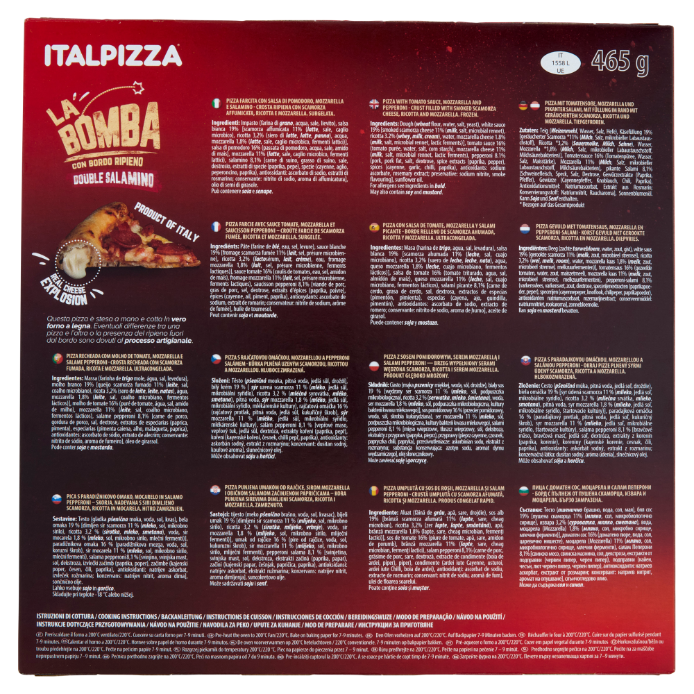 Italpizza la Bomba Double Salamino 465 g