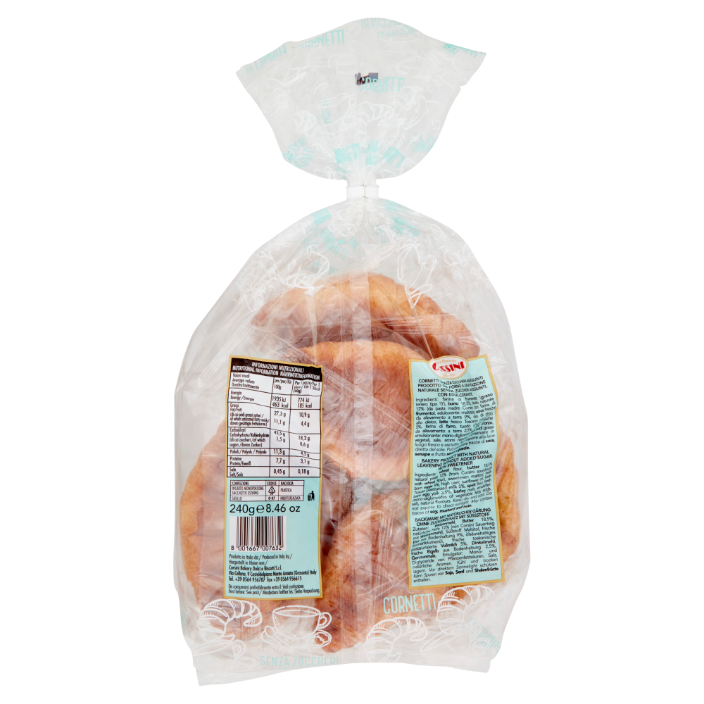 Corsini Cornetti Senza Zuccheri Aggiunti 6 x 40 g