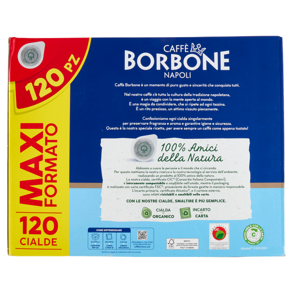 Caffè Borbone Miscela Decisa Cialde Compostabili* 120 x 7,2 g