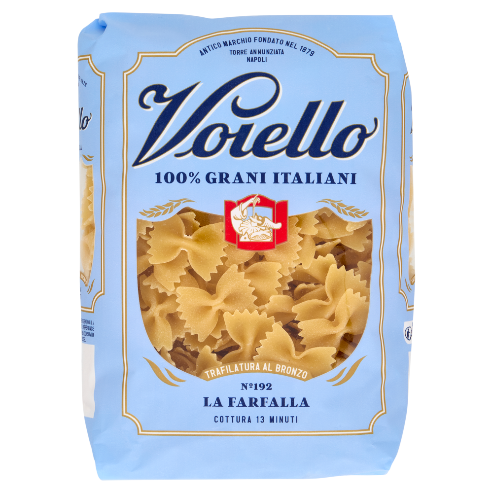 Voiello Pasta La Farfalla N°192 grani 100% italiani Trafilata bronzo 500g