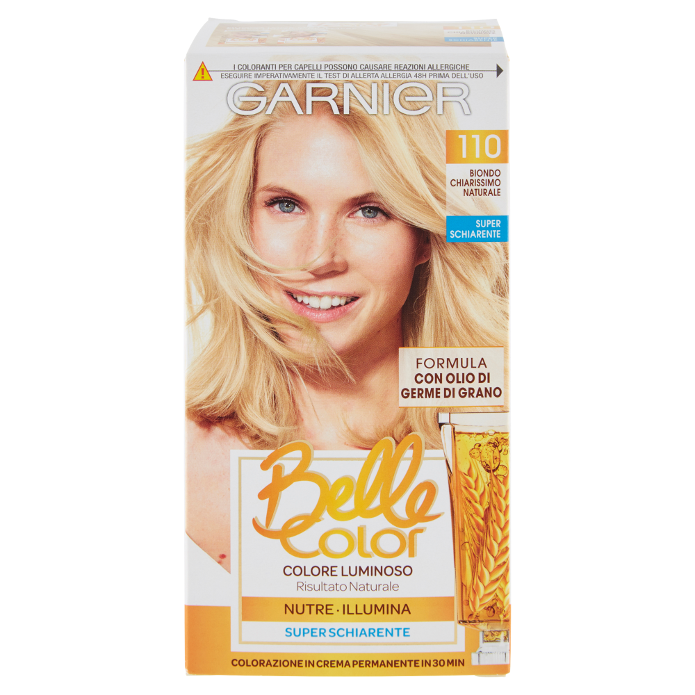 Garnier Belle Color Colore Luminoso, Tinta per Capelli Bianchi 110 Biondo Chiarissimo Naturale