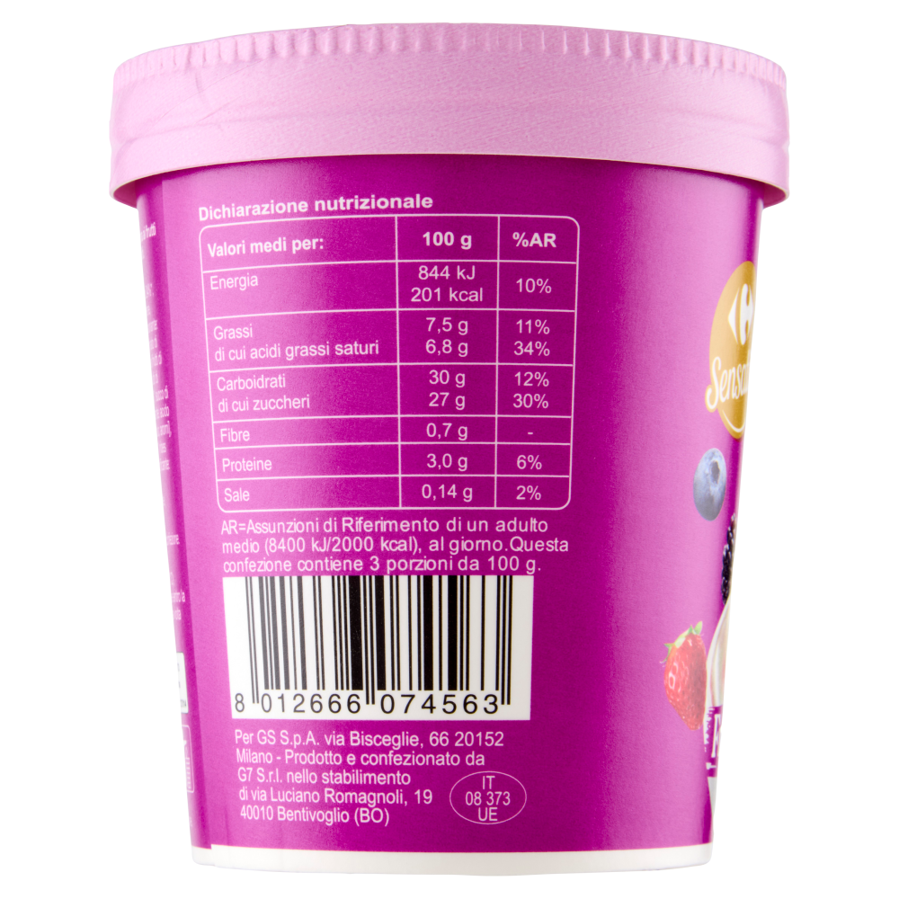 Carrefour Sensation Frozen yogurt Frutti di bosco 300 g