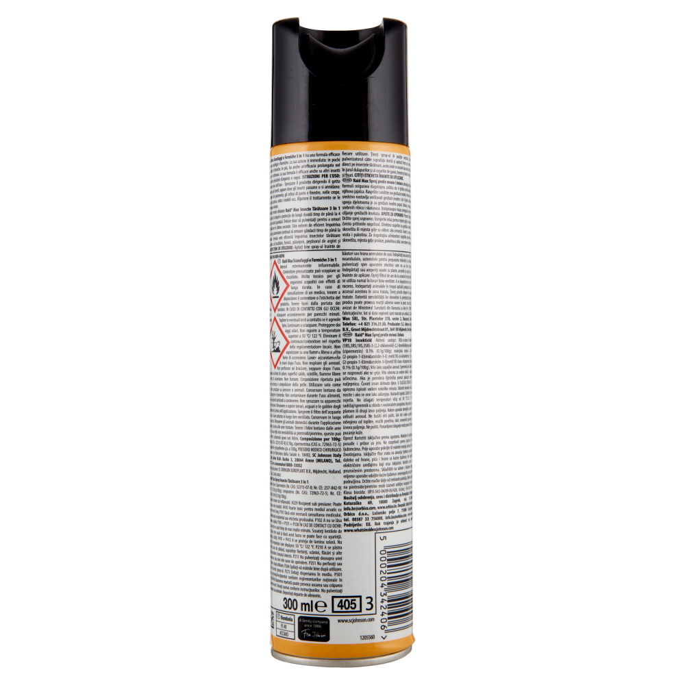Raid Aerosol Max Scarafaggi e Formiche 3 in 1, Spray Insetticida, Efficace per 4 Settimane, 300 ml