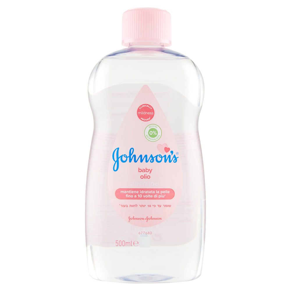 Johnson's Baby Olio Regolare, Idrata La Pelle, Adatto Sia Per I Bambini Che Per Gli Adulti, 500ml