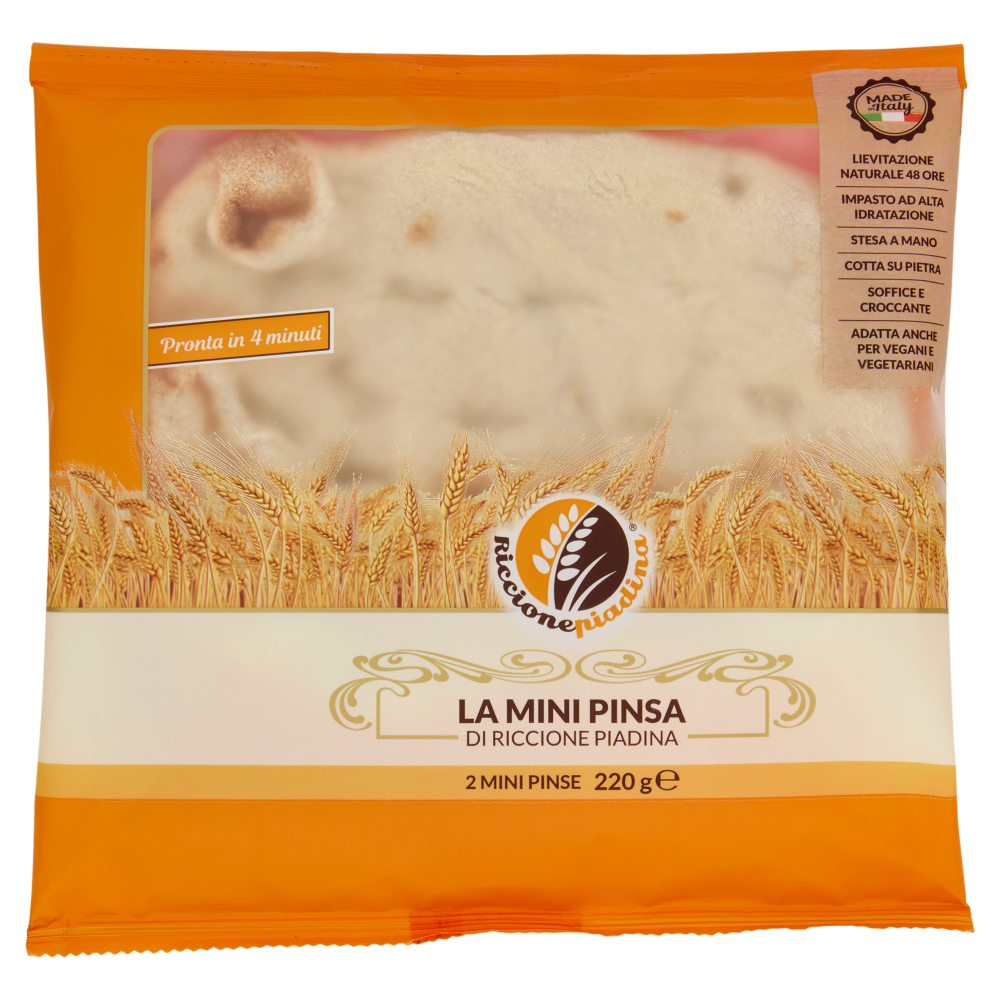 Riccionepiadina la Mini Pinsa di Riccione Piadina 2 Mini Pinse 220 g