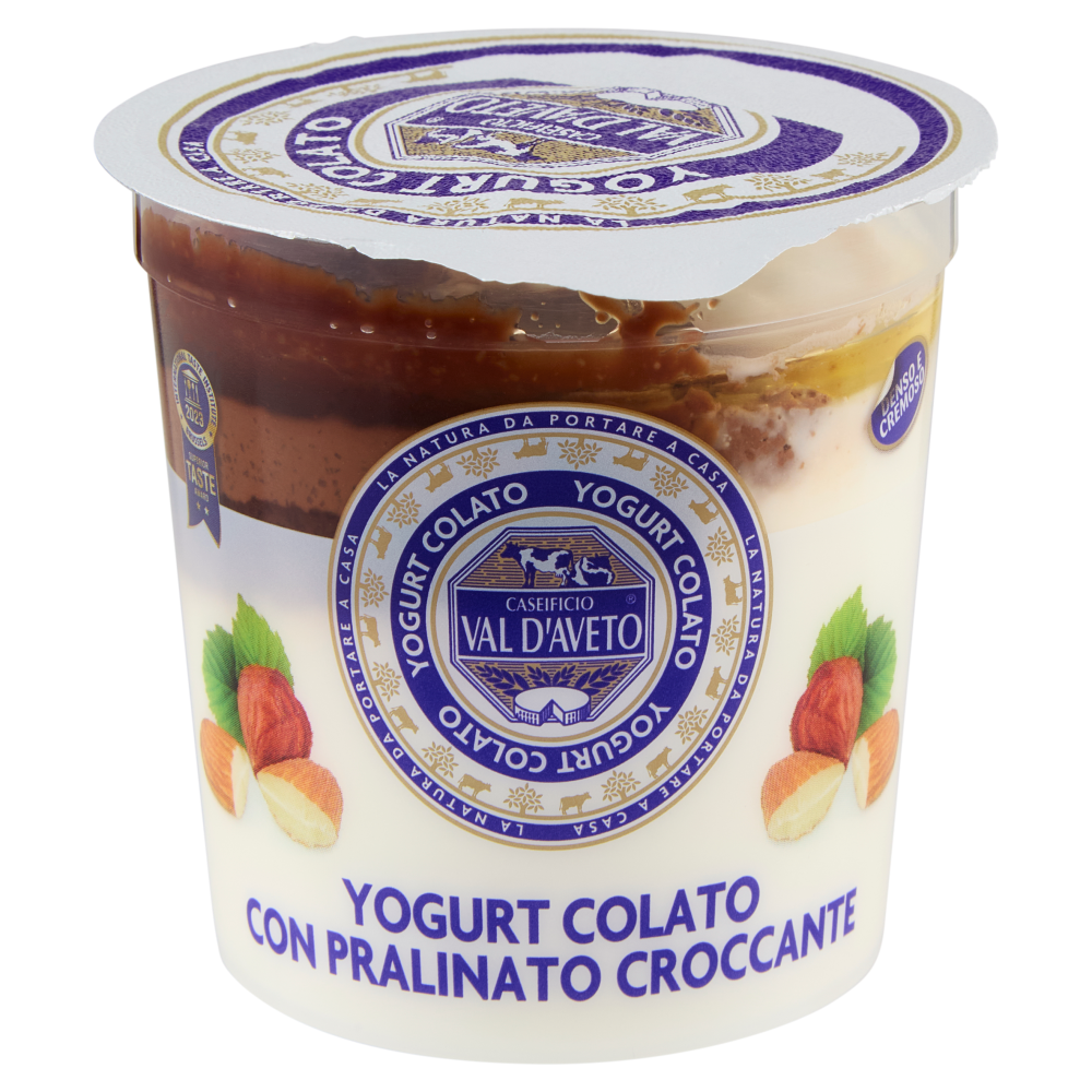 Caseificio Val d'Aveto Yogurt Colato con Pralinato Croccante 150 g