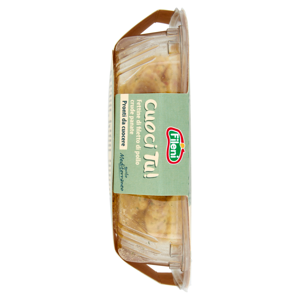 Fileni Cuoci Tu! Fettine di filetto di pollo crude panate gusto Mediterraneo 250 g