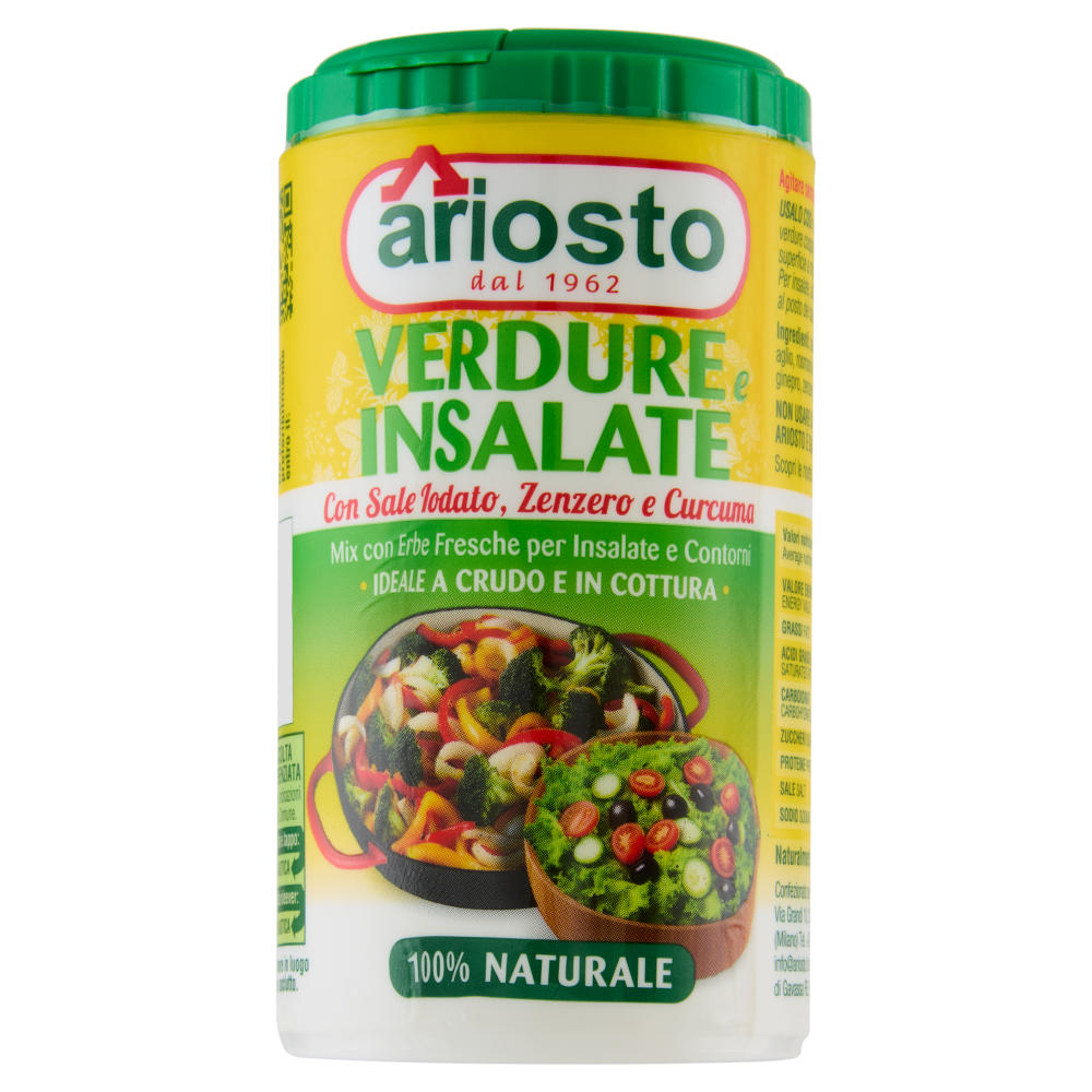 ariosto Verdure e Insalate con Sale Iodato, Zenzero e Curcuma 80 g