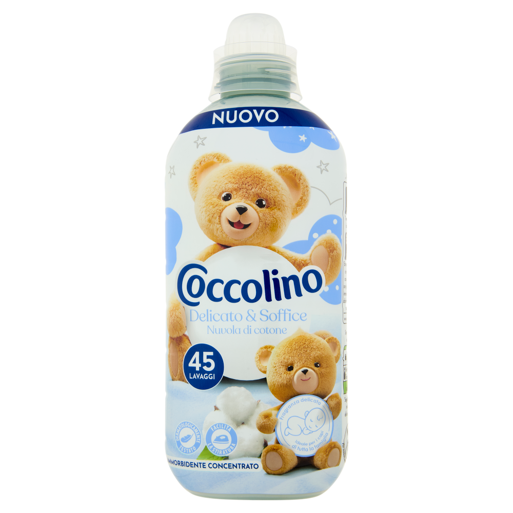 Coccolino Ammorbidente Concentrato Delicato & Soffice Nuvola di cotone 45 Lavaggi 952 ml