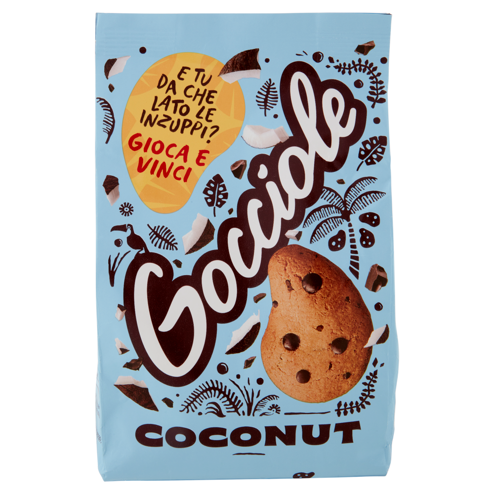 Pavesi Gocciole Coconut Biscotti con Gocce di Cioccolato Fondente e Cocco 320g