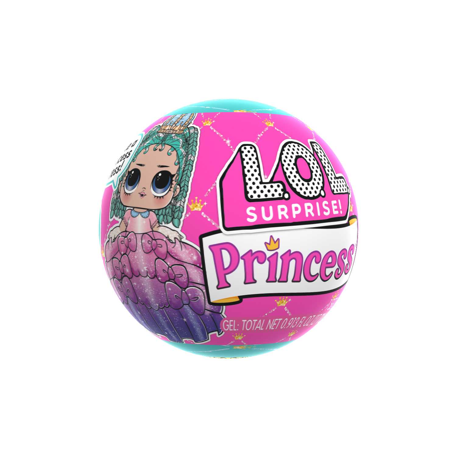 L.O.L. Surprise! Princess Tots - Include 1 Bambola, Confezione sorpresa, 2 Colori per Creare un Abito da Principessa, Colleziona Tutte le 8 Bambole