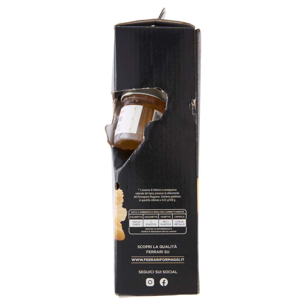 Ferrari Parmigiano Reggiano DOP Prodotto di Montagna oltre 30 mesi 300g con Salse di Fichi e Pere 
