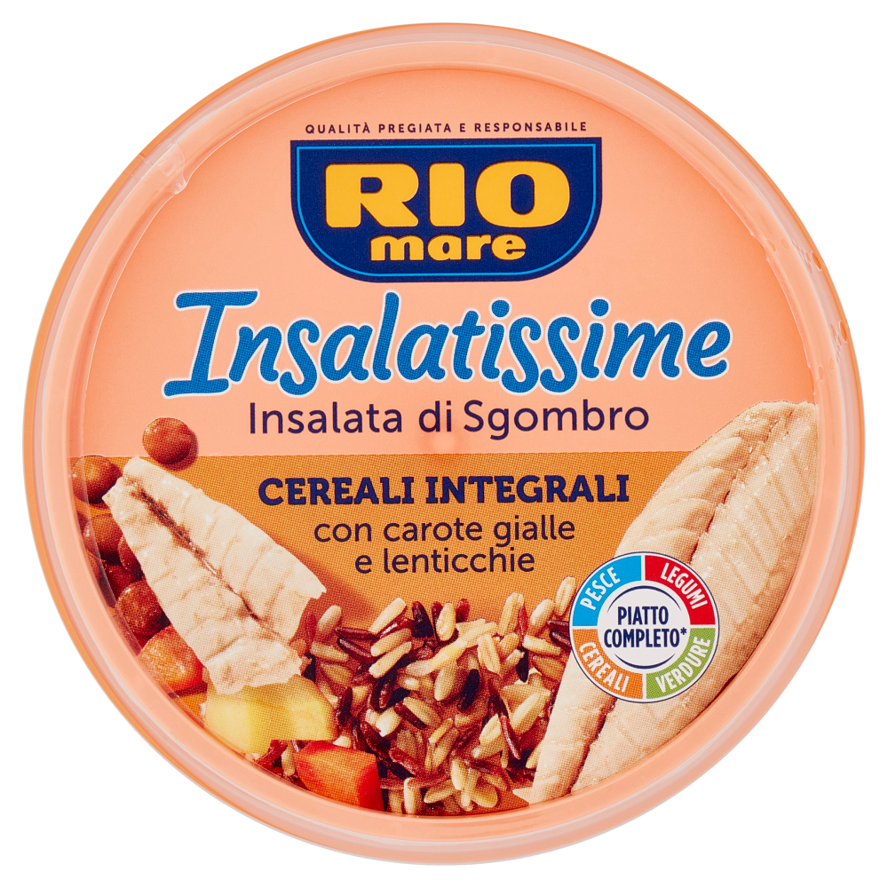 Rio mare Insalatissime Insalata di Sgombro Cereali Integrali con carote gialle e lenticchie 220 g