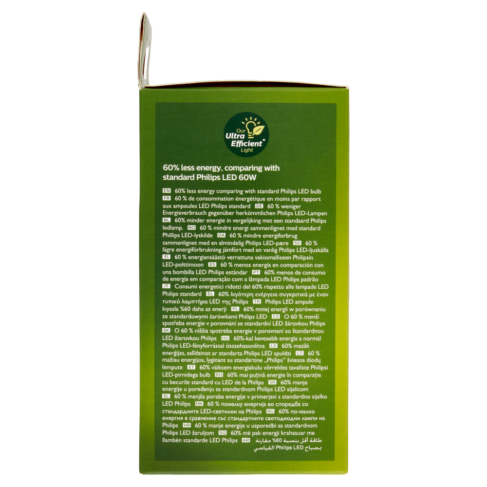 Philips Led Goccia Vetro Filamento 60W E27 4000K 