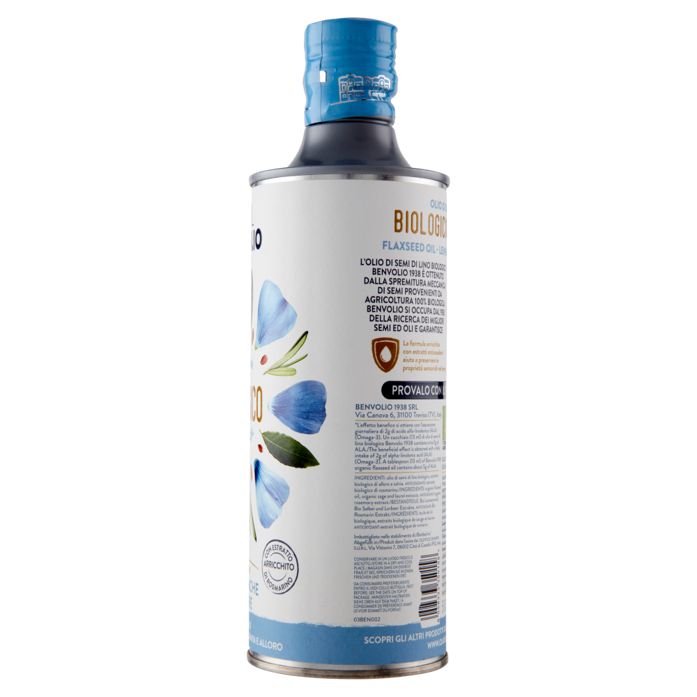 Benvolio Olio di Semi di Lino Biologico 500 ml