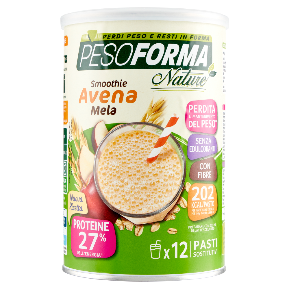 Pesoforma Nature Smoothie gusto Avena e Mela, sostitutivo del pasto, 202 kcal a pasto, 420g