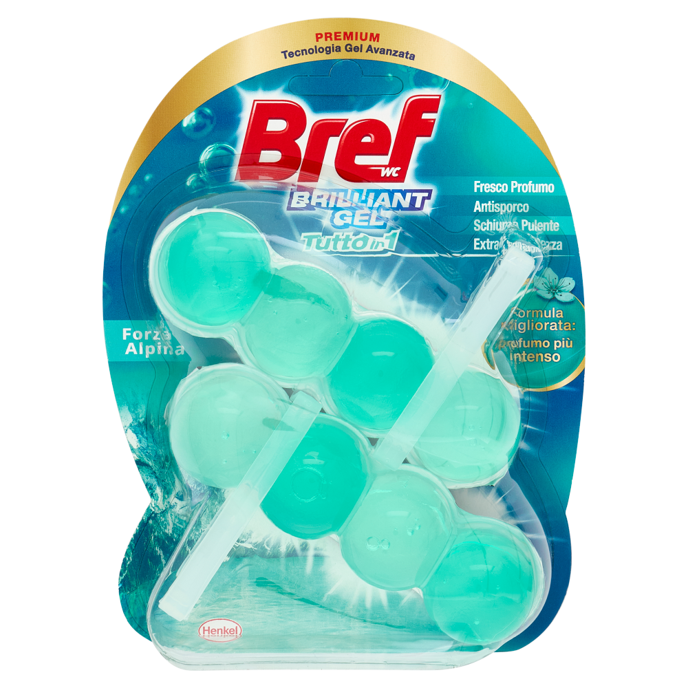 BREF WC Brilliant Gel Tutto in 1 Forza Alpina 2 x 42 g