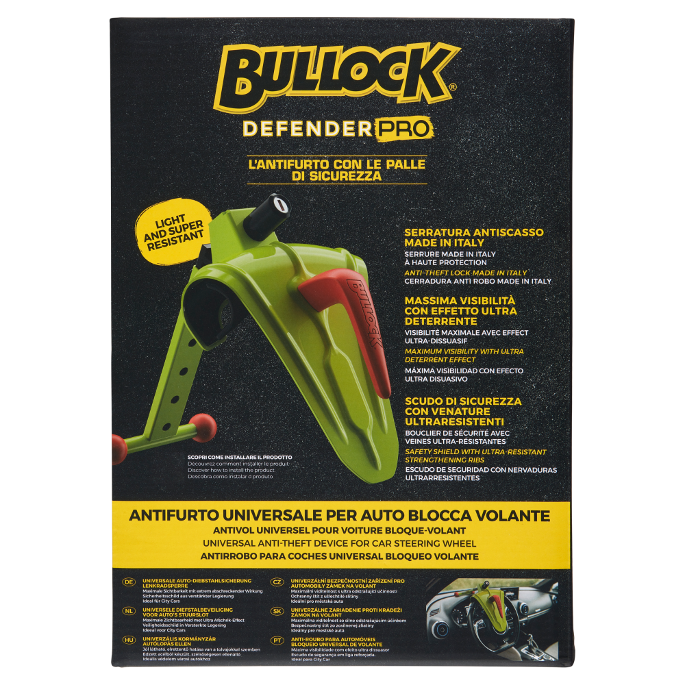 Bullock Defender Pro Antifurto Universale per Auto Blocca Volante