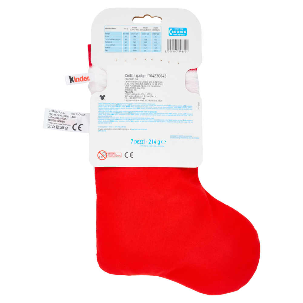 Kinder Happy Calza Mega Disney Princess 7 pezzi 214 g