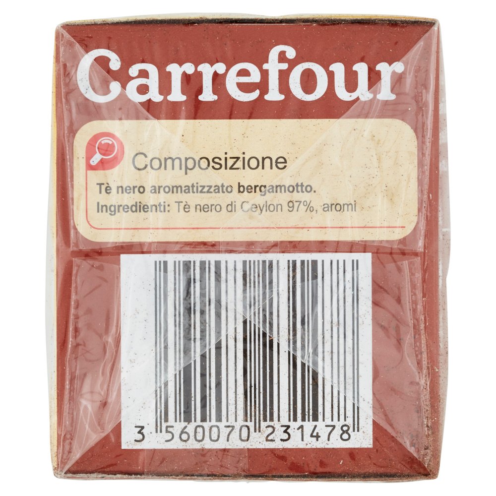 Carrefour Earl Grey Tè nero aromatizzato al bergamotto 25 filtri 43,75 g
