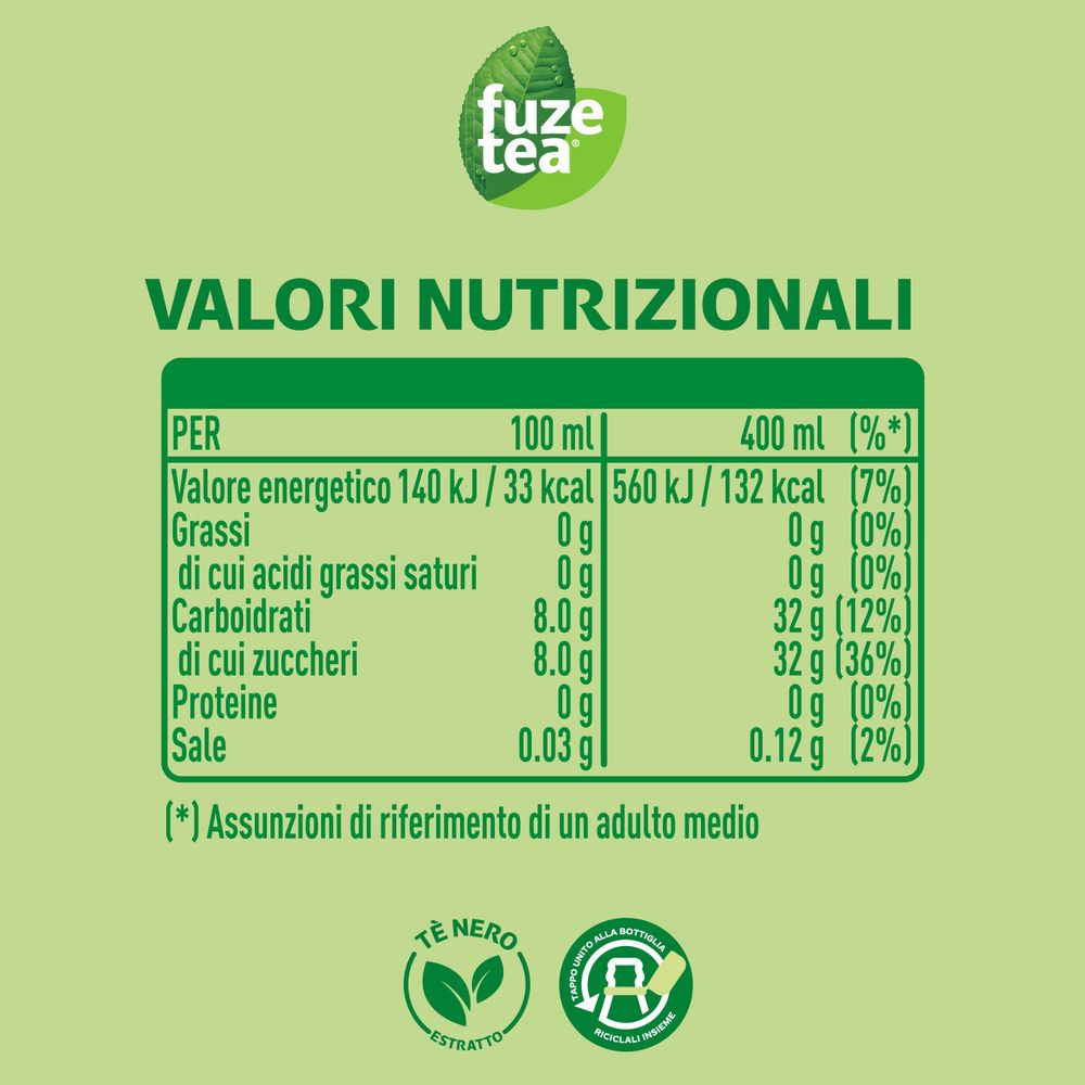 Fuze Tea, Tè Alla Pesca E Rosa 1.25L