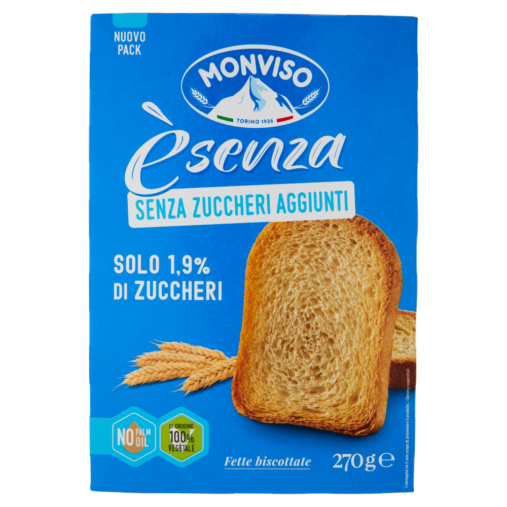 Monviso èsenza Senza Zuccheri Aggiunti Fette biscottate 270 g	