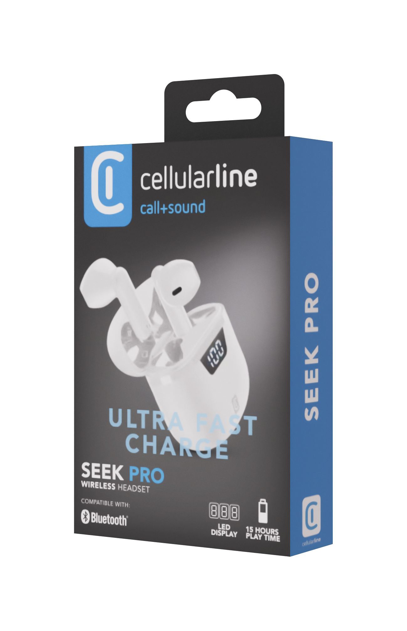 Cellularline SEEK PRO Auricolari senza fili con custodia di ricarica