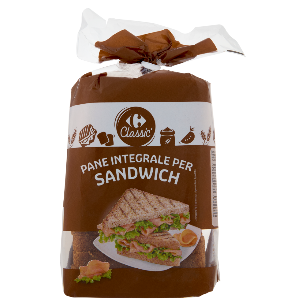 Carrefour Classic Pane Integrale per Sandwich 550 g