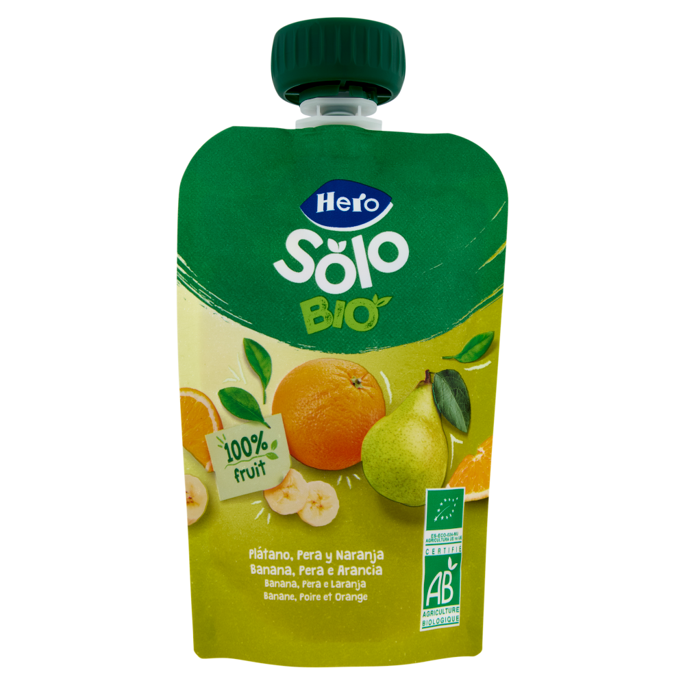 Hero Solo Bio Banana, Pera e Arancia 100 g