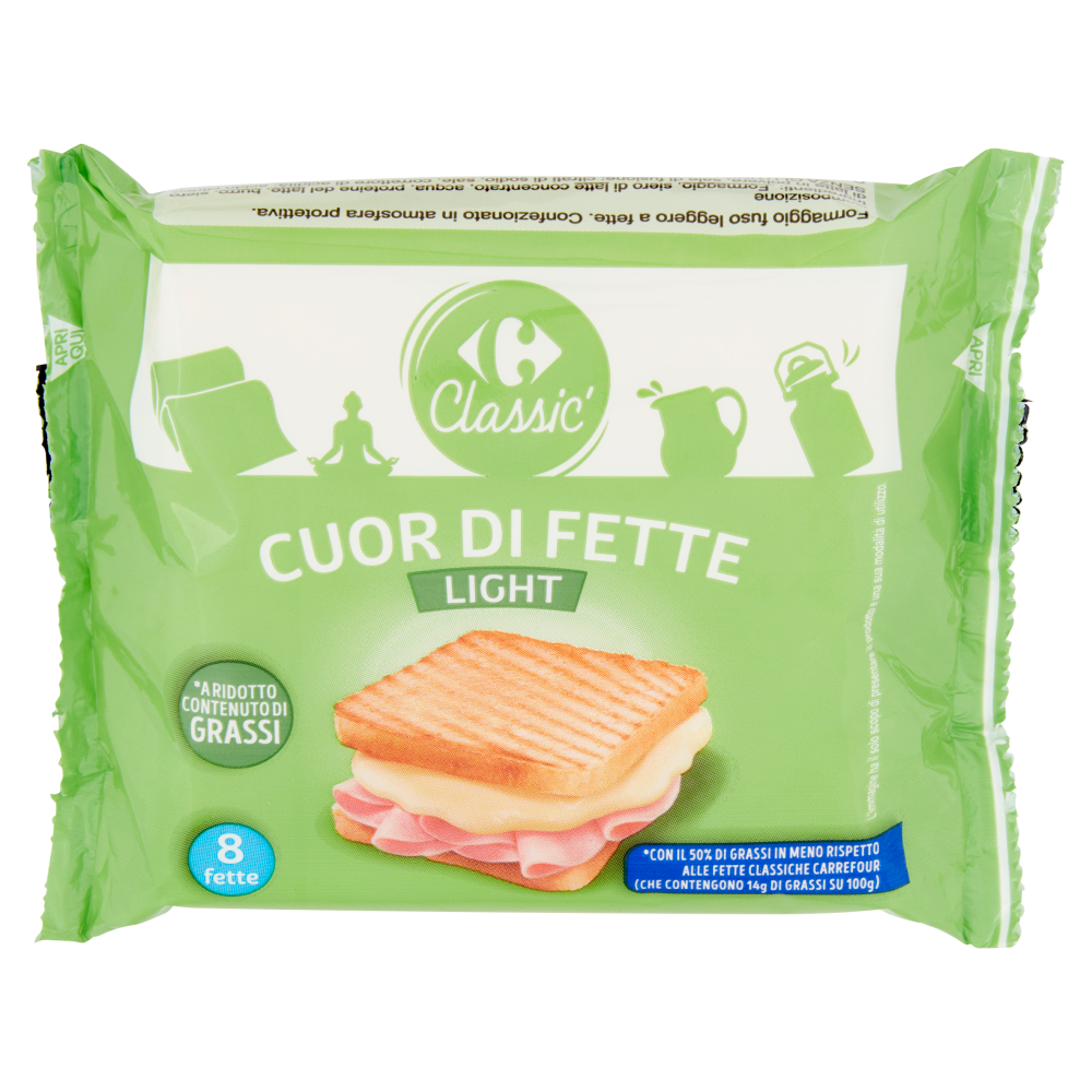 Carrefour Classic Cuor di Fette Light 8 x 25 g
