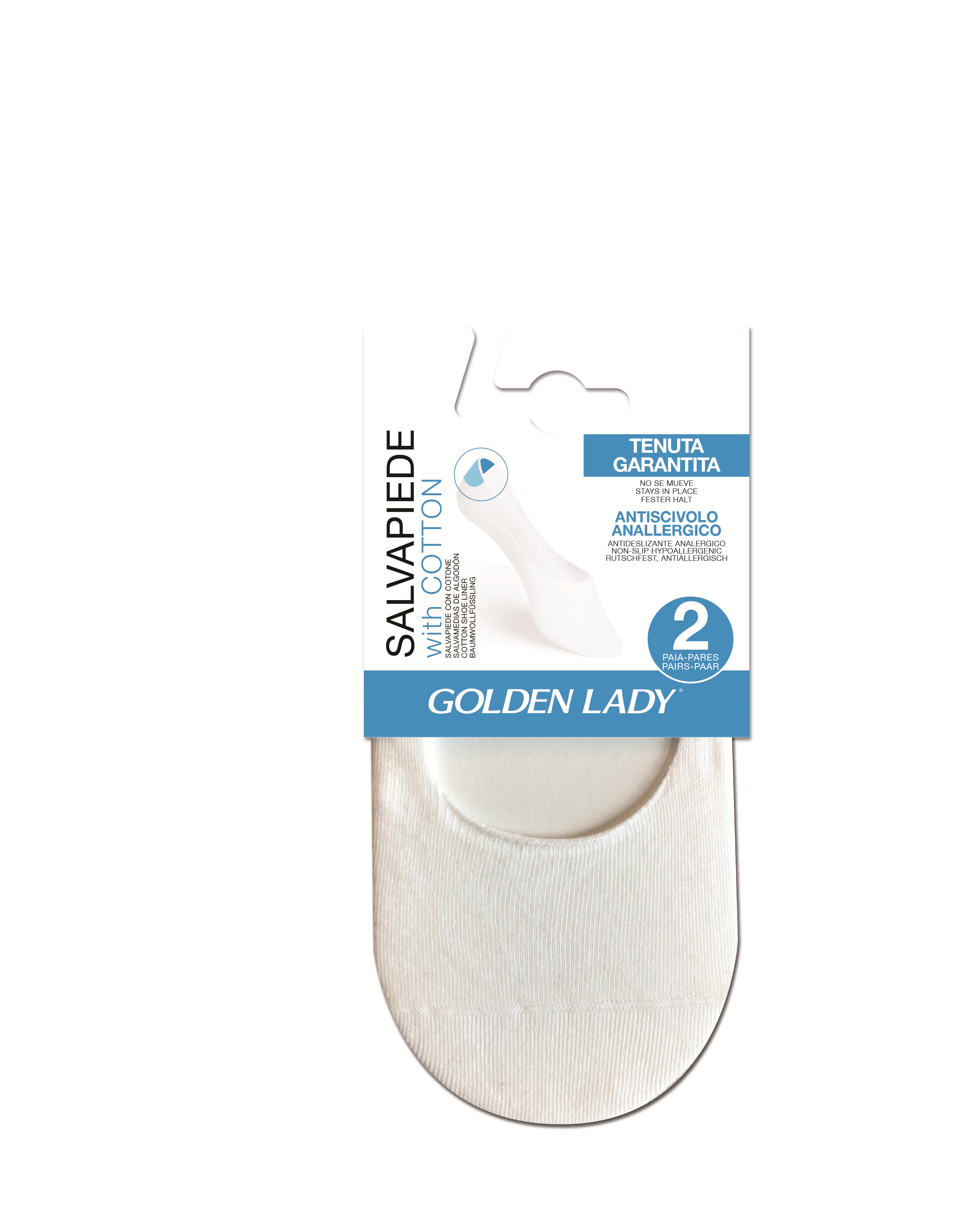 Golden Lady Salvapiede Cotton 2P Bianco Tg. S-M