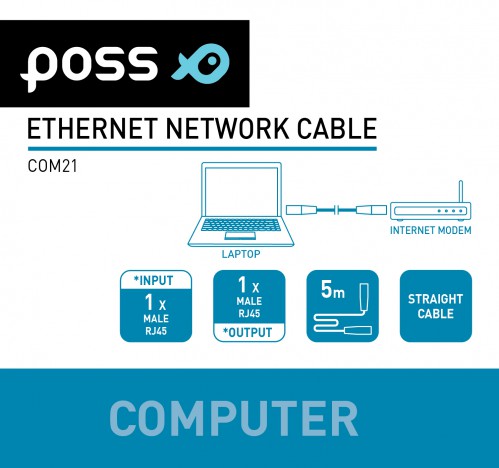 Carrefour Poss Cavo Ethernet Cat5e 5 m