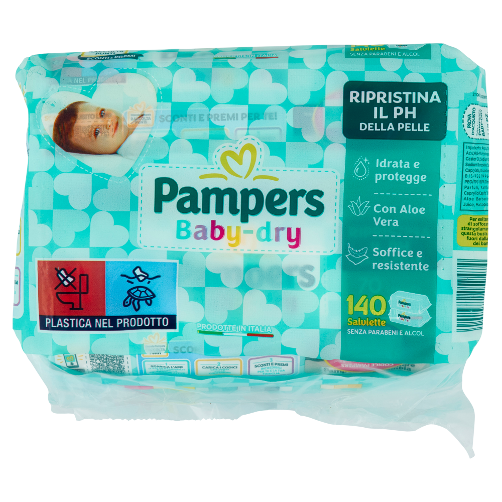 Pampers Baby-dry Salviette 140 pz
