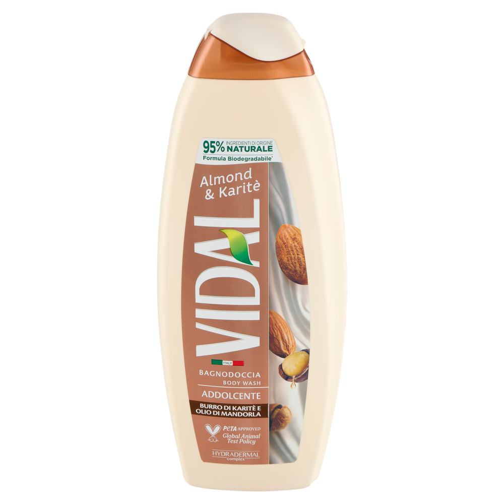 Vidal Almond & Karitè Bagnodoccia Addolcente Burro di Karitè e Olio di Mandorla 600 ml