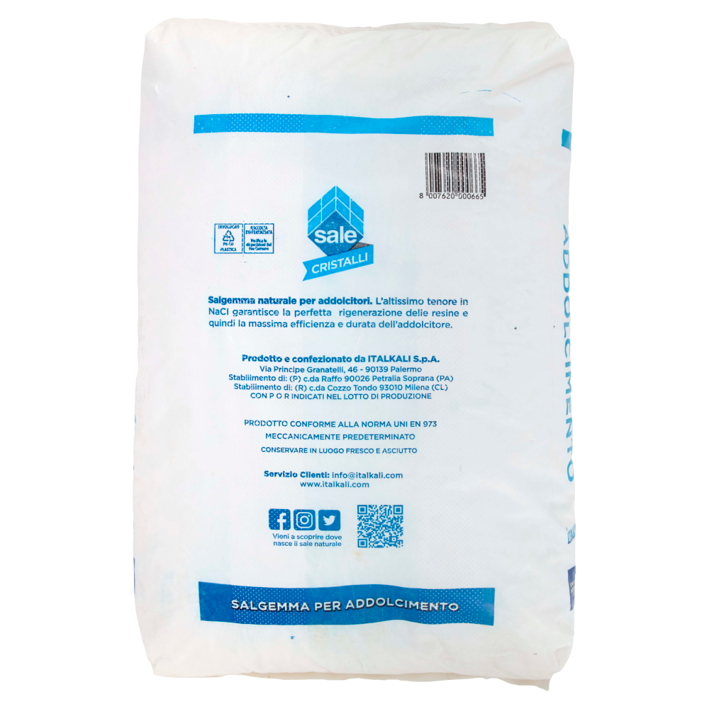 Italkali sale Cristalli Salgemma Naturale per Addolcitori 25 kg