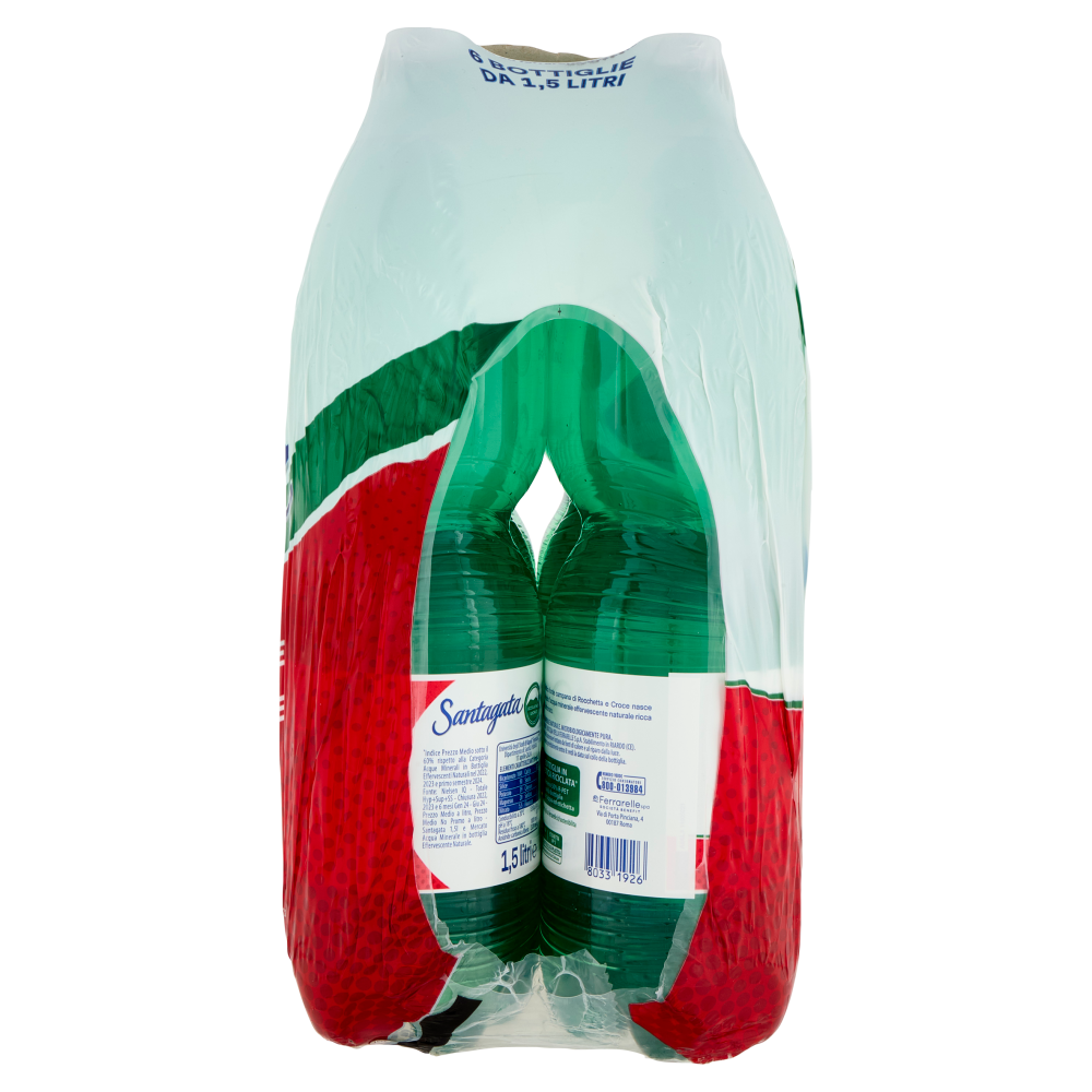 Santagata Acqua Minerale Effervescente Naturale 6 x 1,5 Litri
