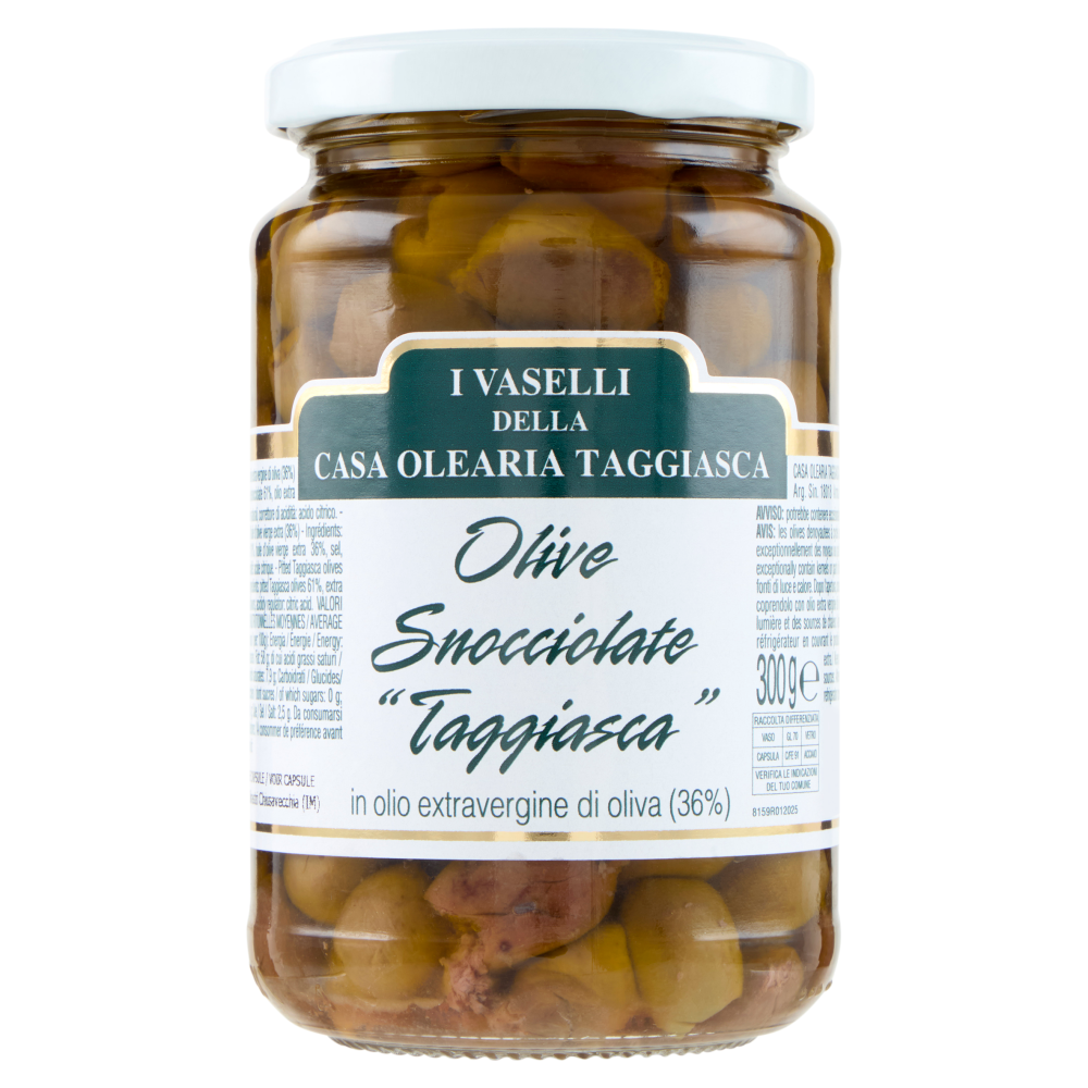 I Vaselli della Casa Olearia Taggiasca Olive Denocciolate "Taggiasca" 300 g