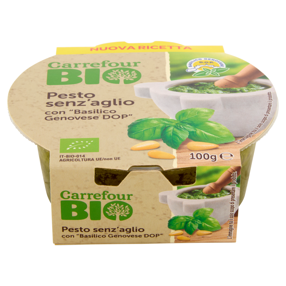 Carrefour Bio Pesto senz'aglio con "Basilico Genovese DOP" 100 g