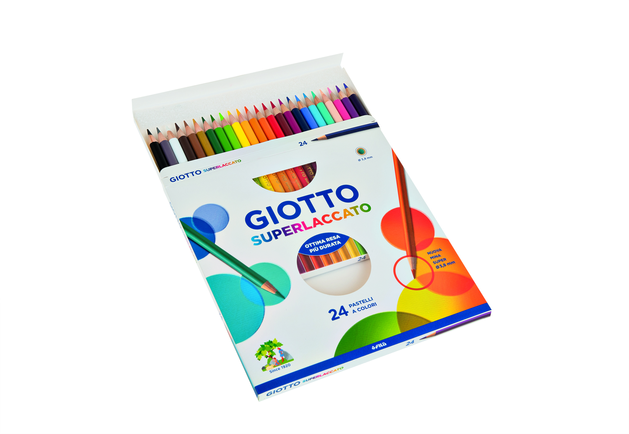 Giotto Superlaccato - Astuccio 24 Pastelli Colorati