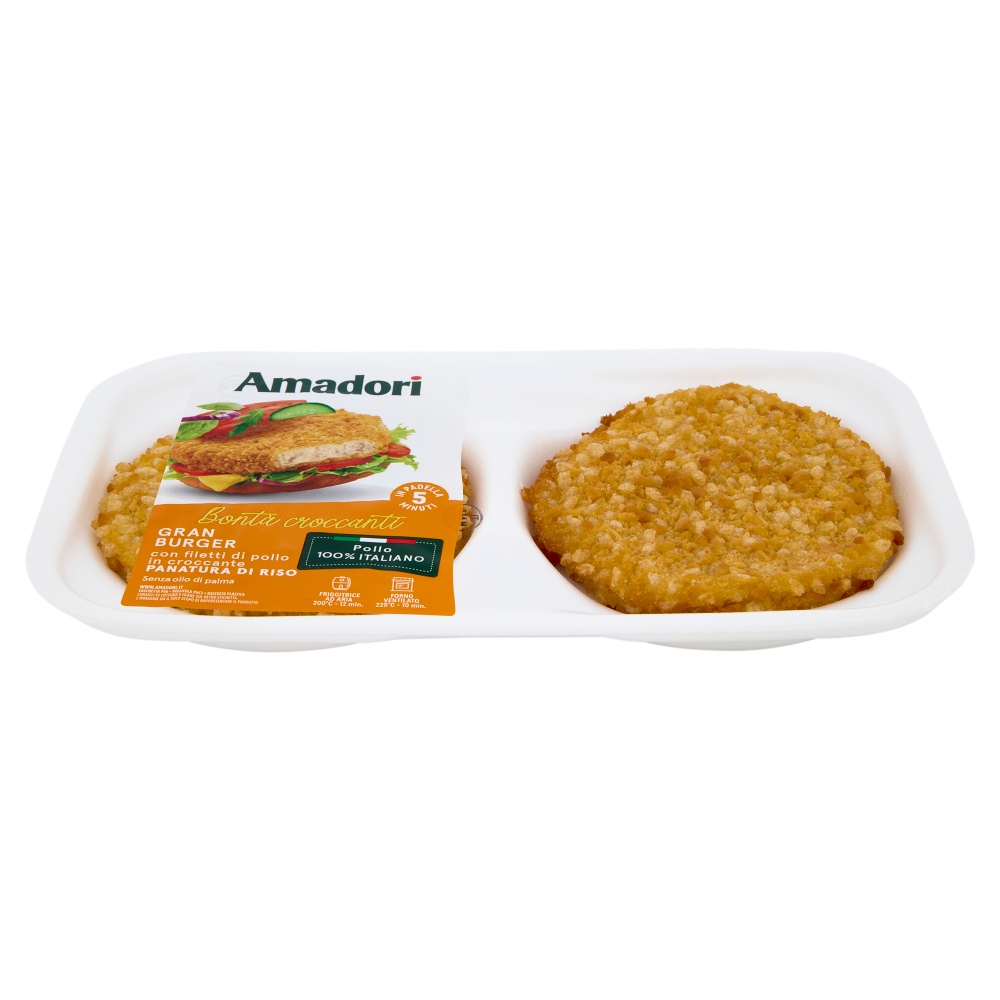 Amadori Gran Burger con filetti di pollo 0,280 kg